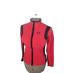Under Armour Cold Gear Full Zip Jacket Women's Size S PIT TO PIT 17 in Burgandy